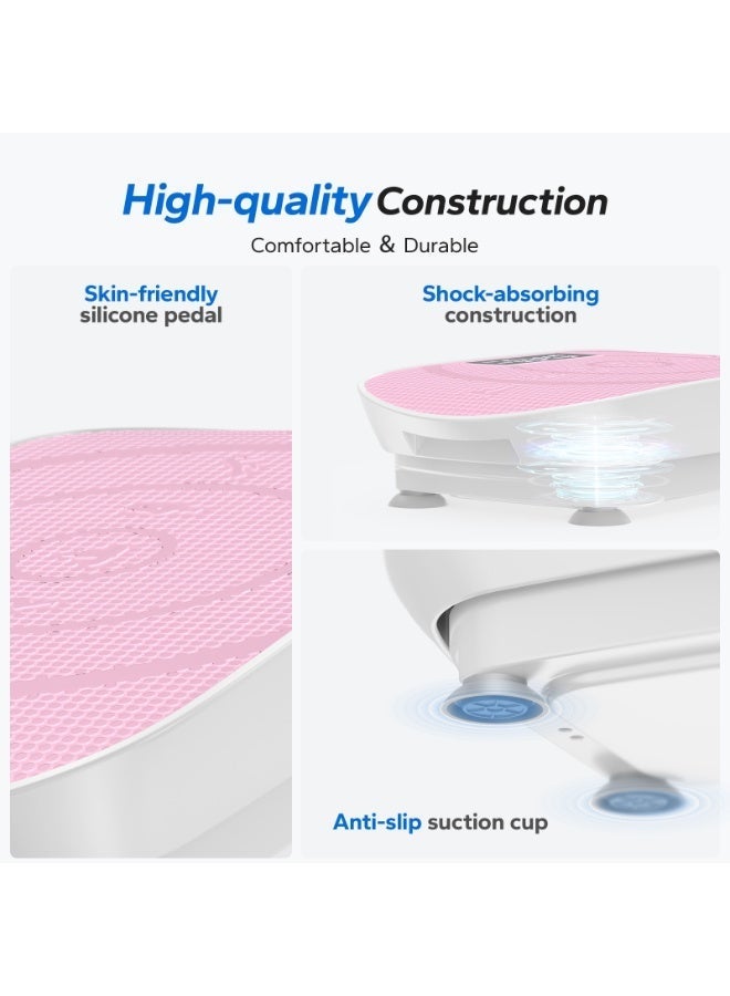MERACH Vibration Plate Exercise Machine, Whole Body Workout Equipment for Women, Bluetooth and Silicone Pedal, Vibration Plate with Auto Mode, Vibrate Fitness Platform for Home - Image 4